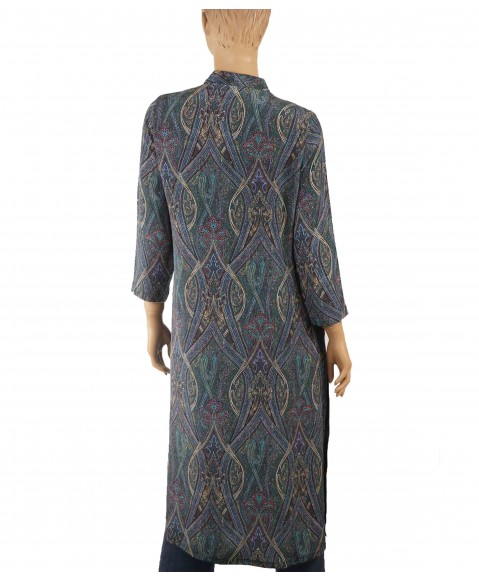 Tunic - Blue And Black Paisley