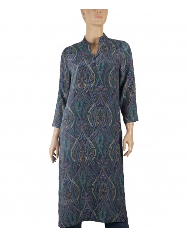 Tunic - Blue And Black Paisley