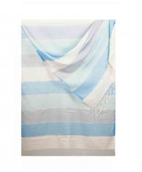 Missing Stripe Stole - Shades of Sky Blue