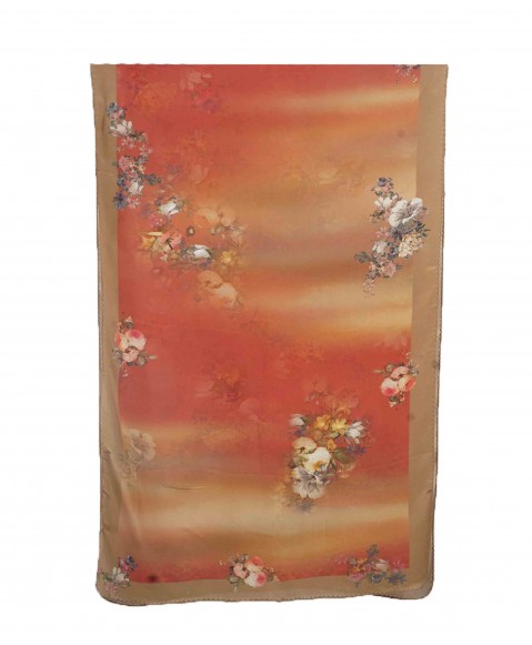 Crepe Silk Scarf - Flowers Garden