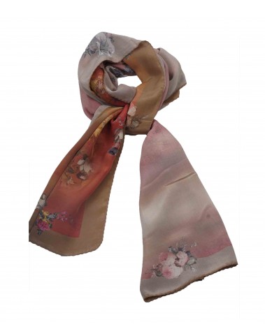 Crepe Silk Scarf - Flowers Garden