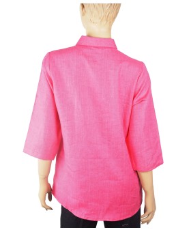 Casual Shirt - Pretty Pink Embroidered