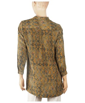  Long Silk Shirt - Small Floral