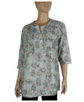 Casual Shirt - Green Pretty Floral