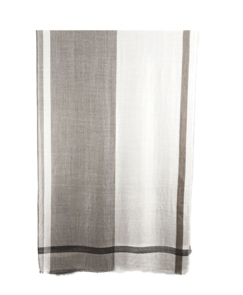 Muffler -  White & Cement Grey