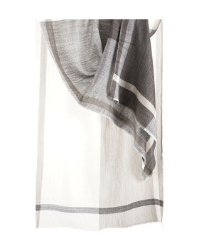 Muffler -  White & Cement Grey