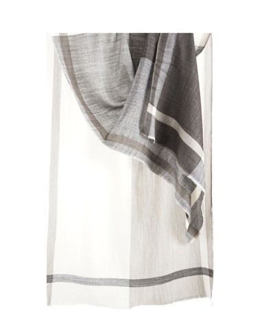 Muffler -  White & Cement Grey