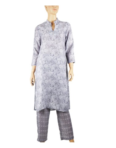 Kurti Set - Grey Paisley 