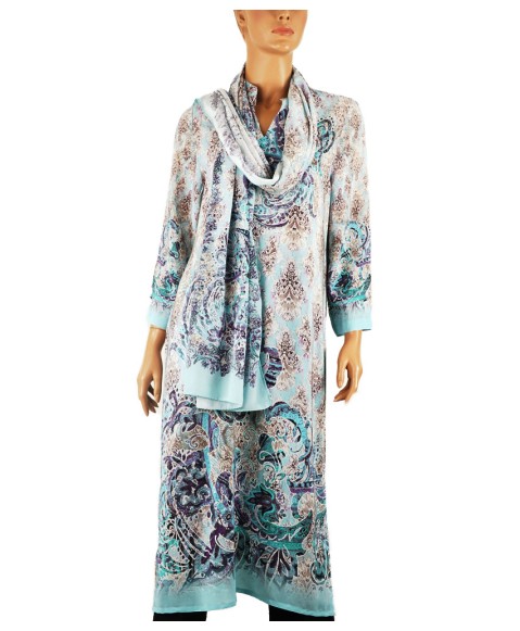 Tunic - Sky Blue Abstract