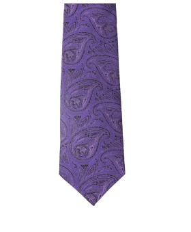 Woven Tie - Big Purple Paisley