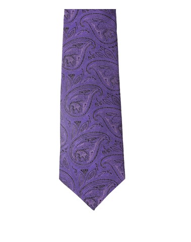 Woven Tie - Big Purple Paisley