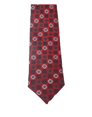 Woven Tie - White Tiny Flowers