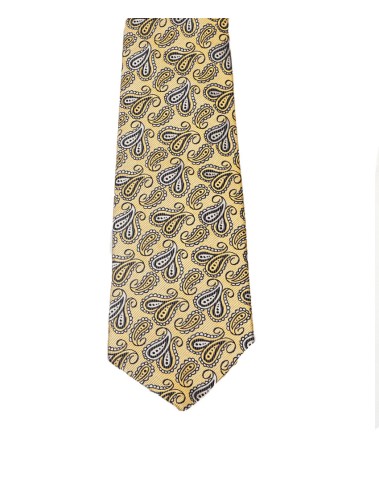 Woven Tie - Yellow Paisley