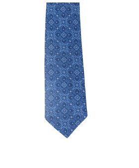 Woven Tie - Blue Small Floral