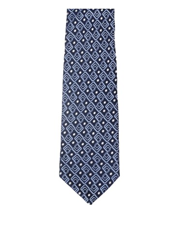 Woven Tie - Blue Square