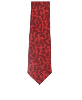Woven Tie - Red Cheetah