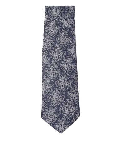 Woven Tie - Grey Paisley