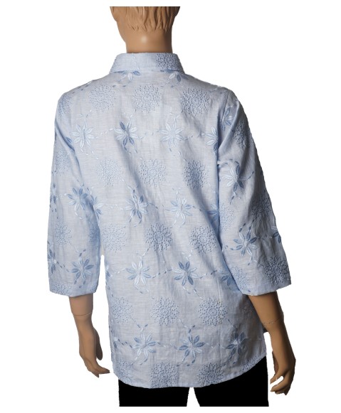 Casual Kurti- Blue Embroidery Casual Kurti- Blue Embroidery