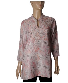 Casual Kurti- Pastel Whisper Floral