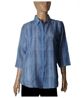 Casual Shirt - Denim Blue Stripes