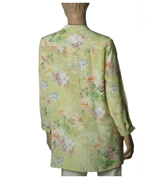 Long Silk Shirt -Vintage Botanica Long Silk Shirt -Vintage Botanica