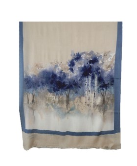 Blue Trees carpet Box Stole
