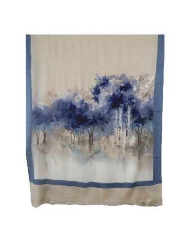 Blue Trees carpet Box Stole