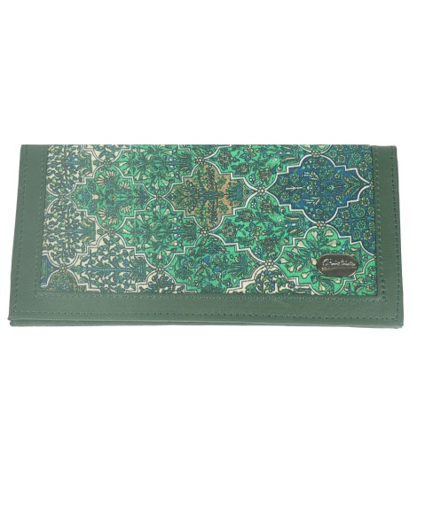 Mobile Spectacle Wallet Set - Green Abstract 