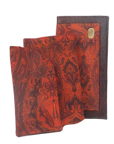 Mobile Spectacle Wallet Set - Maroon Paisley