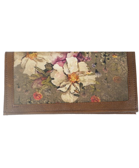 Mobile Spectacle Wallet Set - Big Beige Flower