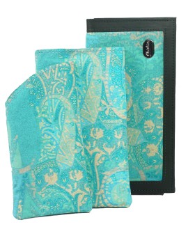 Mobile Spectacle Wallet Set - Yellow Paisley