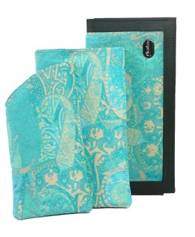 Mobile Spectacle Wallet Set - Yellow Paisley