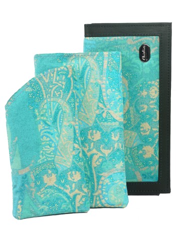 Mobile Spectacle Wallet Set - Yellow Paisley