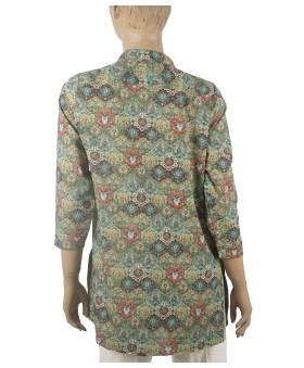 Casual Kurti - Green Pintuck