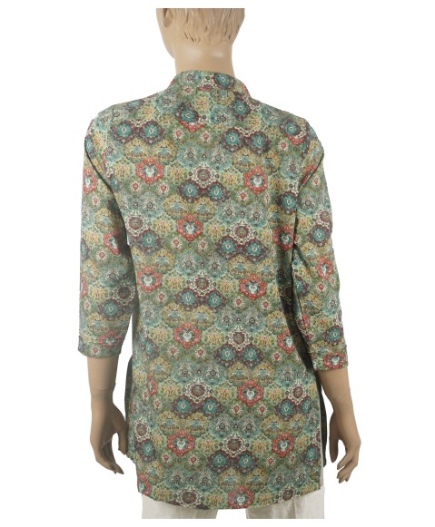 Casual Kurti - Green Pintuck