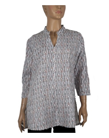 Casual Kurti - Grey Pintuck