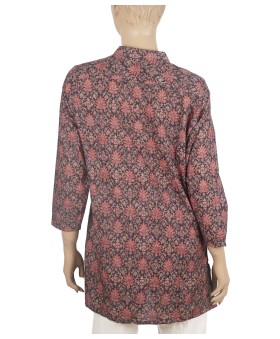 Casual Kurti - Red Yellow Floral
