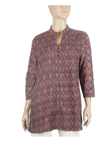 Casual Kurti - Red Yellow Floral