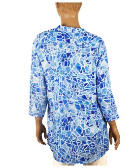 Casual Kurti - Blue Stone Texture