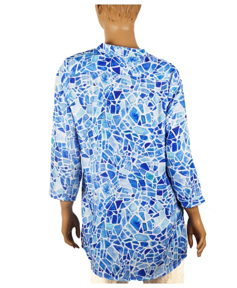 Casual Kurti - Blue Stone Texture