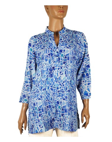 Casual Kurti - Blue Stone Texture