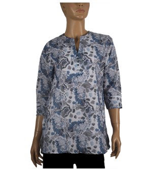 Casual Kurti - Denim Floral
