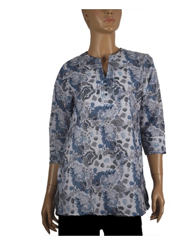 Casual Kurti - Denim Floral