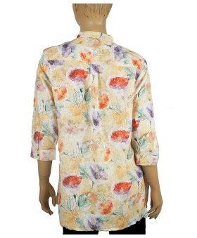 Casual Kurti - Big Red Flowers