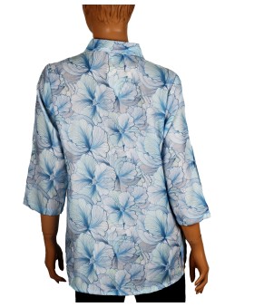 Casual Shirt - Big Blue Flowers