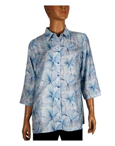 Casual Shirt - Big Blue Flowers