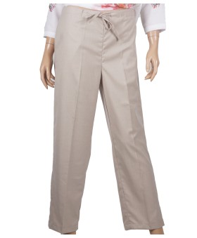 Cotton Crop Pant - Beige