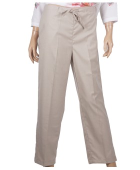 Cotton Crop Pant - Beige