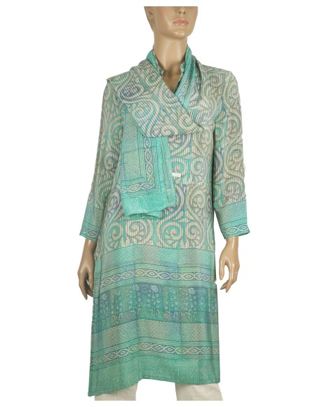 Tunic - Green Abstract 