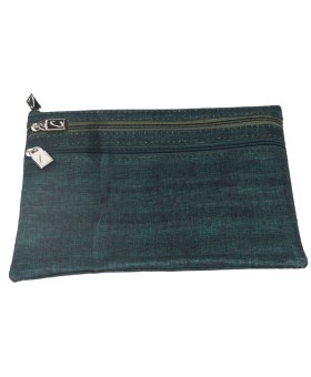 3 Zip Pouch - Deep Green